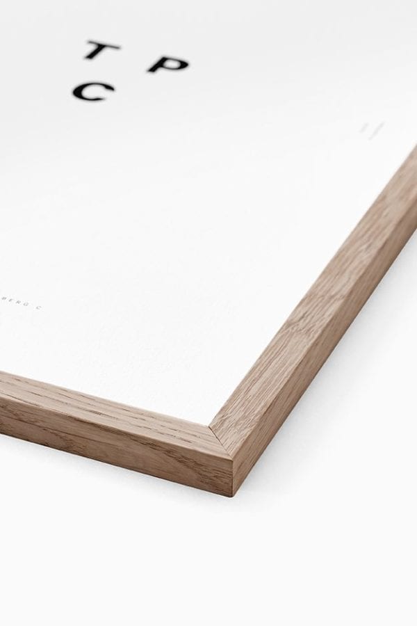 Thin solid Oak Frame with real glass THE POSTER CLUB