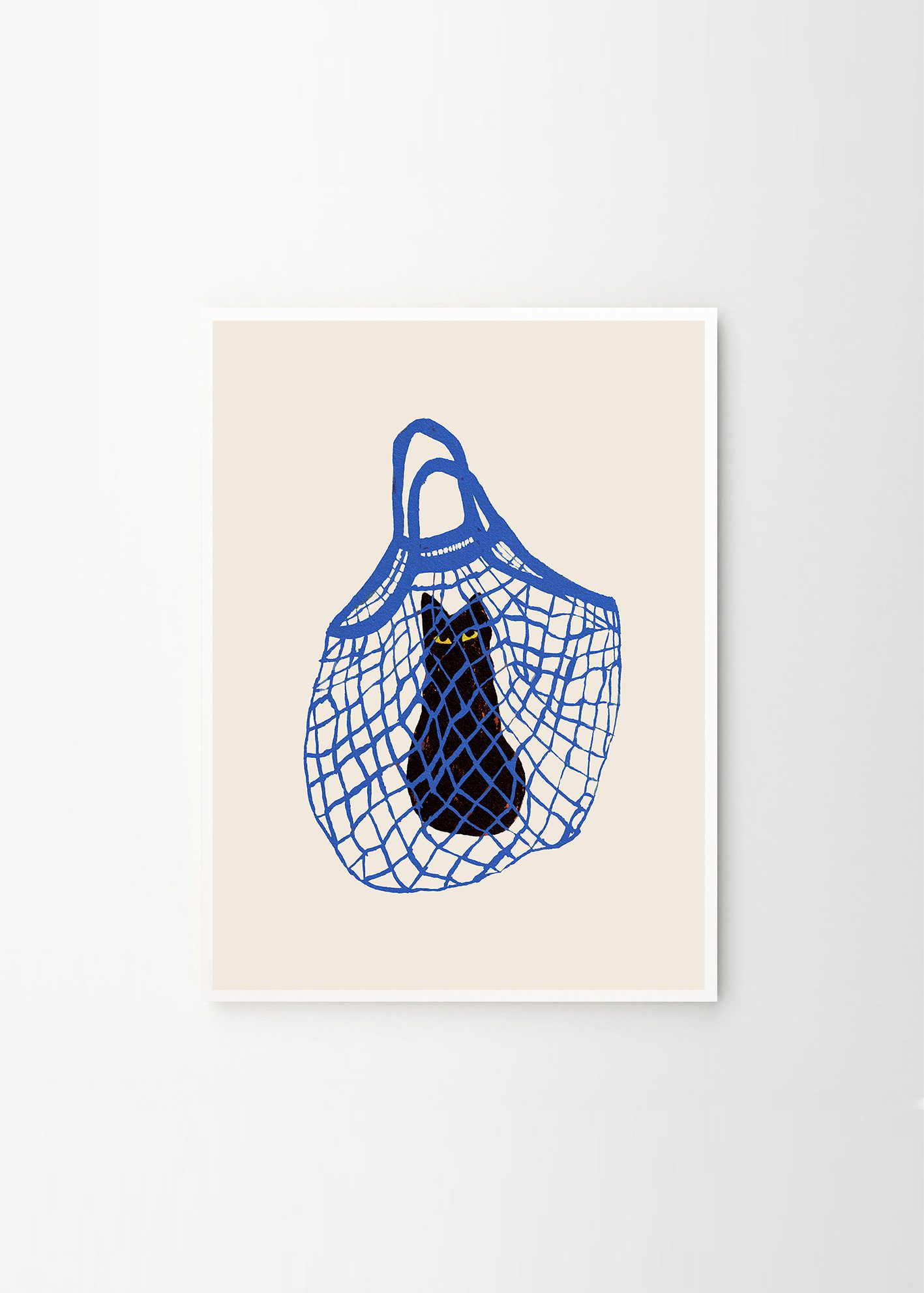 La Pop Art Cat - Small Word Art Tote Bag