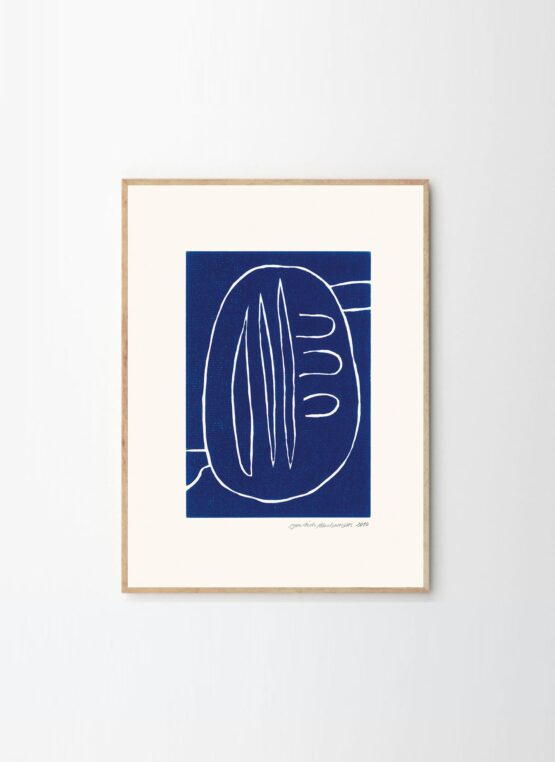 額縁 Navy flow by Leise Dich Abrahamsen Leise Dich Abrahamsen, Flowing Art Print exclusively for The