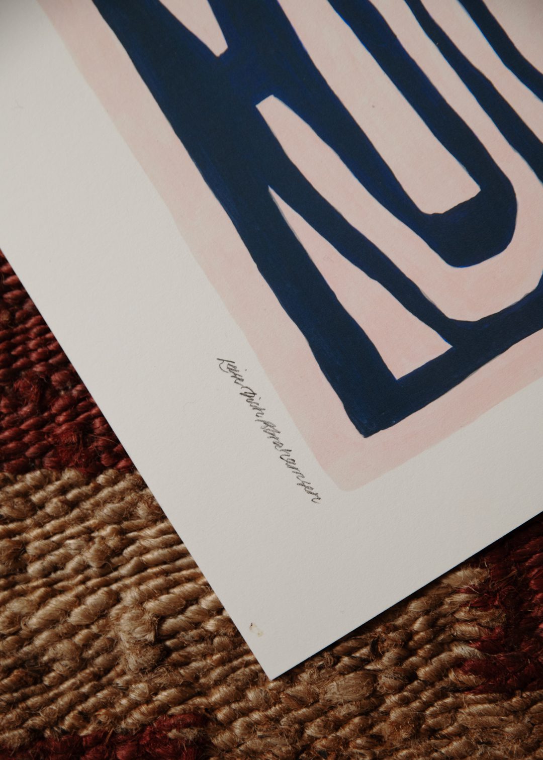 お気に入り Art Flowing Abrahamsen, Dich Leise Print The for exclusively 額縁