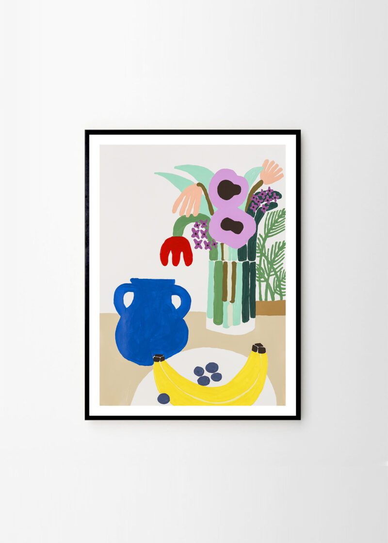 'Blueberries and Banana' art print by Carissa Potter