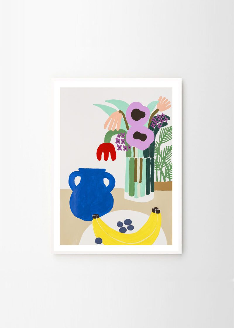 'Blueberries and Banana' art print by Carissa Potter