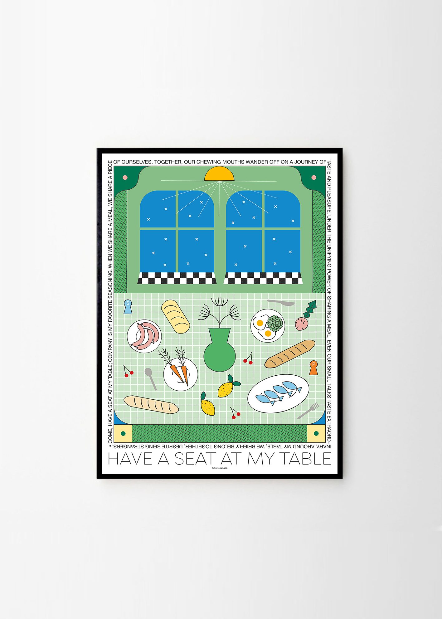 Signe Bagger, 'A Seat at my Table' art print for The Poster Club