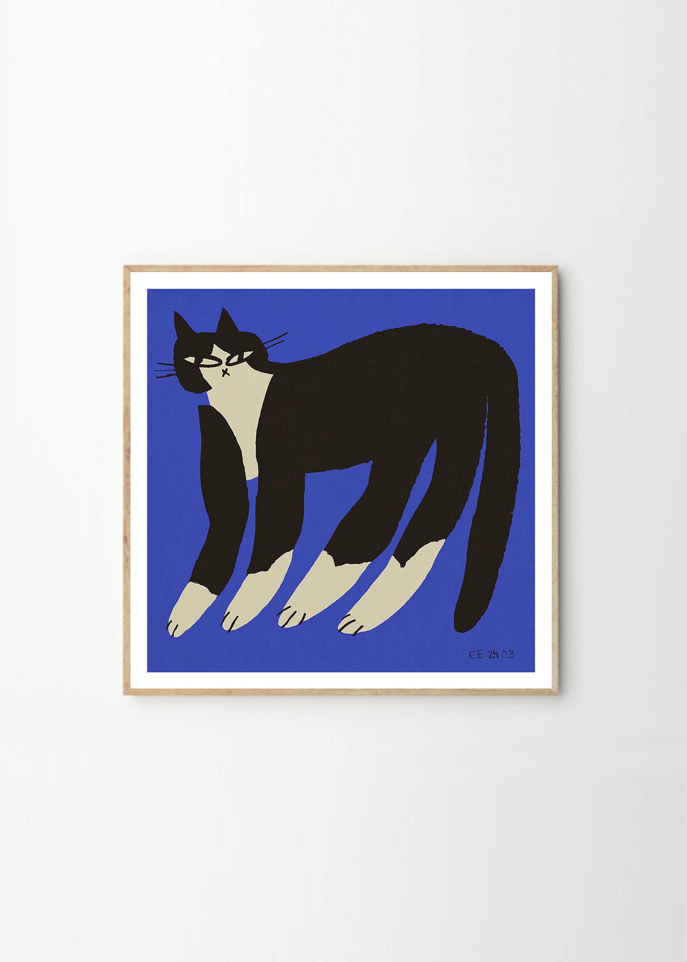 Enikő Katalin Eged, 'Cat in Blue' art print - THE POSTER CLUB