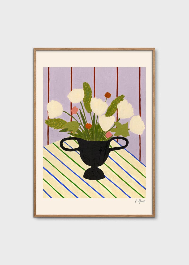 Flowers on Striped Cloth