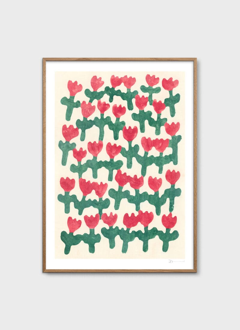 Dancing Red Flowers