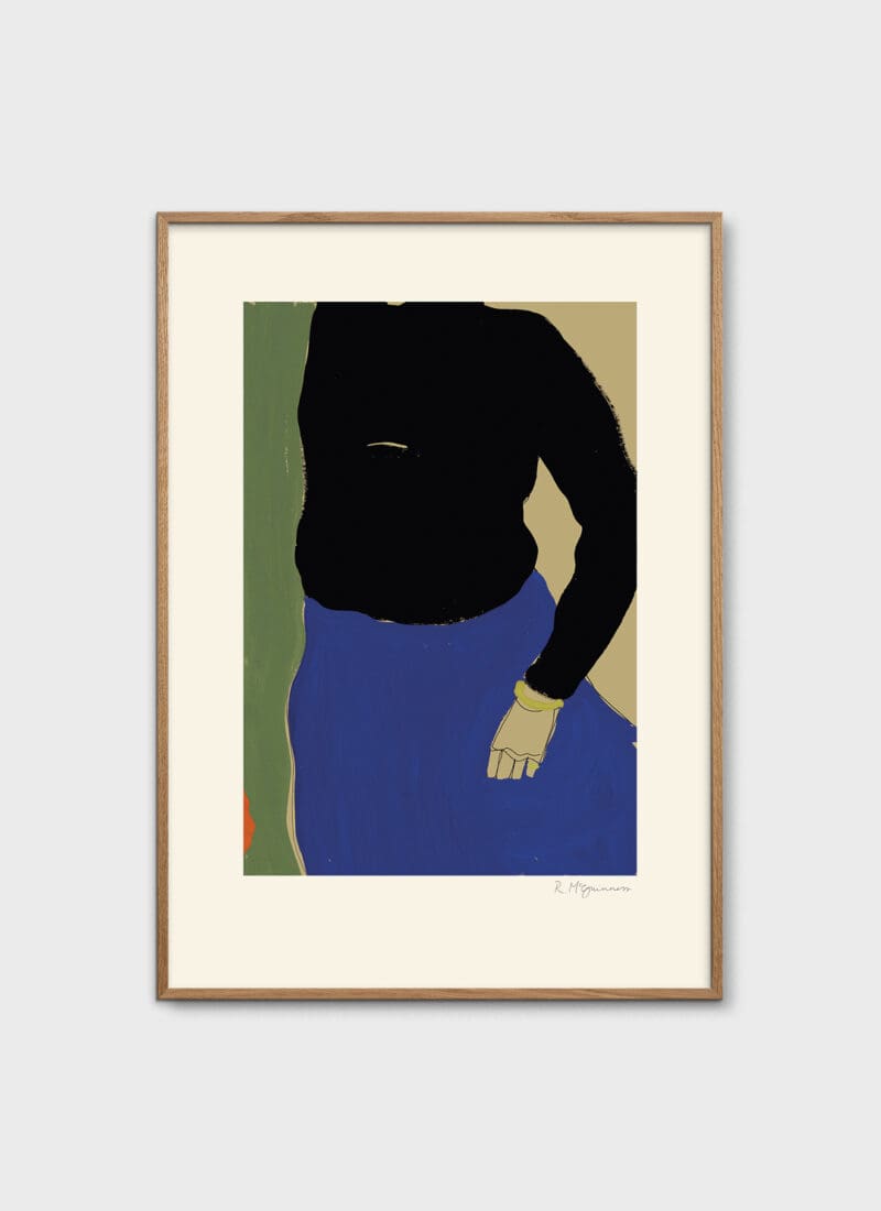 Black Top Blue Skirt